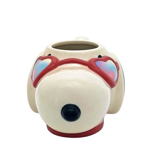 Snoopy Mug,Adorable Dog Mug with Heart Glasses - Picture 3 of 4
